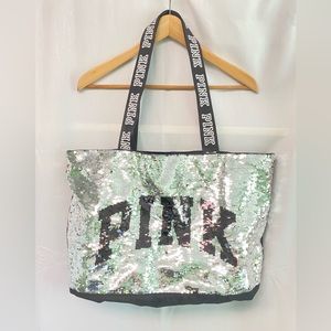Victoria’s Secrets PINK Sequin Bling Bag Flip Tote